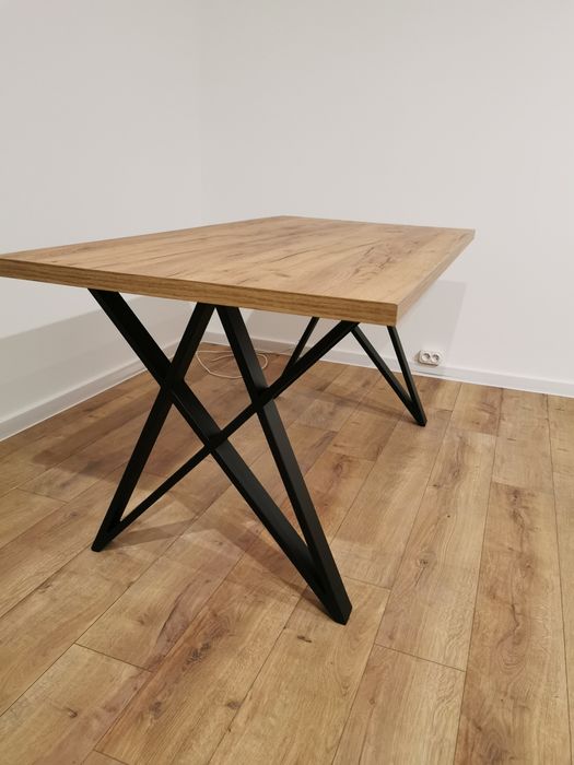 Stół Loft metalowe nogi 160/80 Dąb