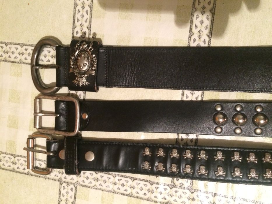 Мото ремень пояс кожаный байкерские