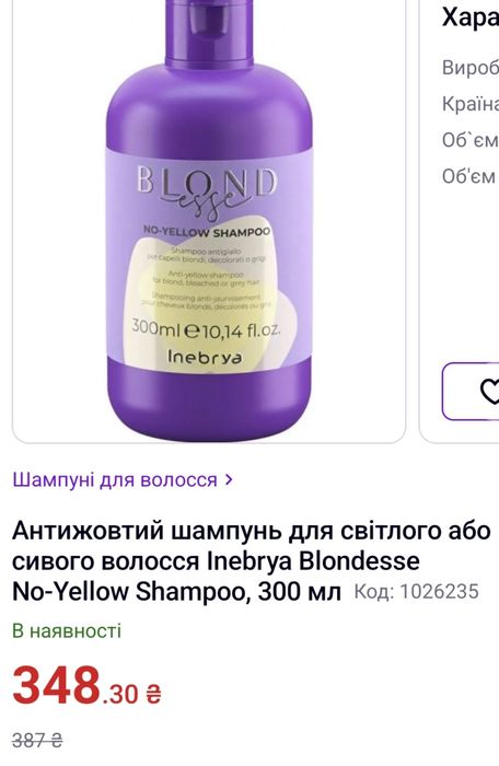 Шампунь проти жовтизни