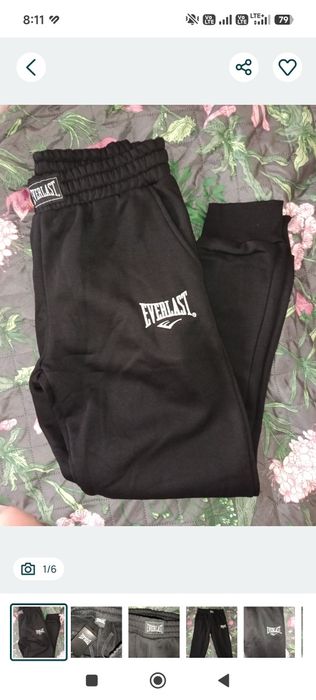 Nowe ocieplane zimowe spodnie dresowe Everlast joggery M czarne