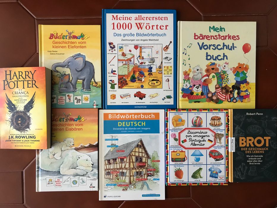 Livros NOVOS em português, inglês e alemão