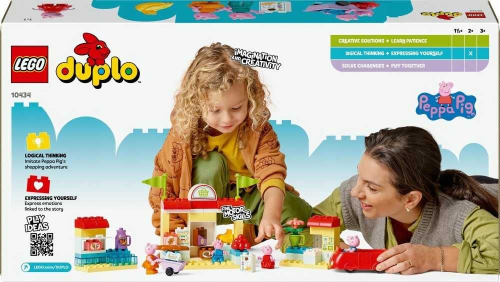 LEGO DUPLO Peppa Pig 10434 Peppa i Supermarket Klocki Duży Zestaw NOWE