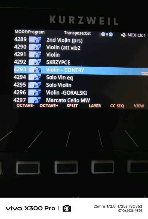 Kurzweil sample PC4 i nowe wersje K2XXX