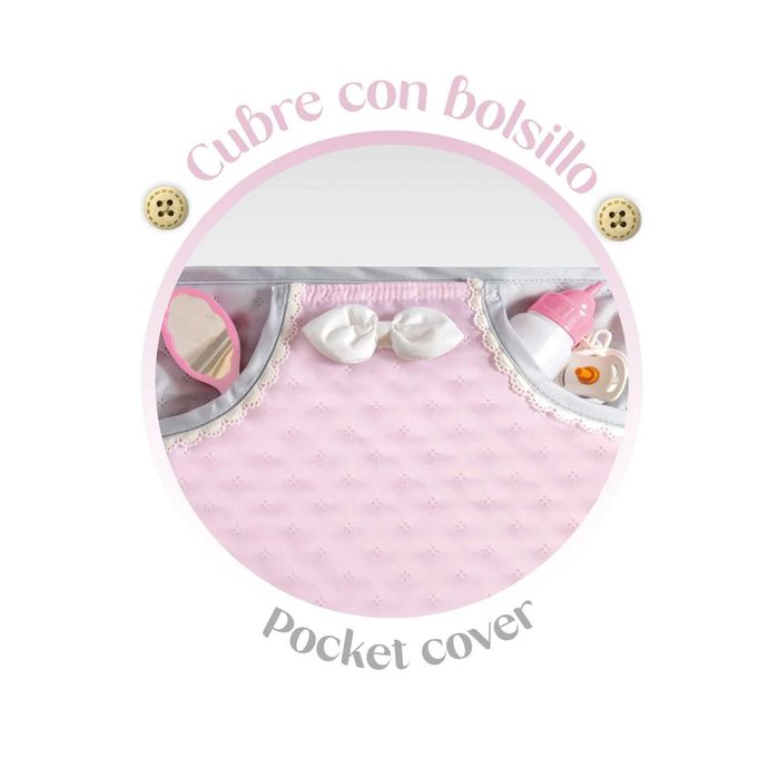 Детская коляска для кукол DeCuevas 86075 Sophie с сумочкой и корзинкой