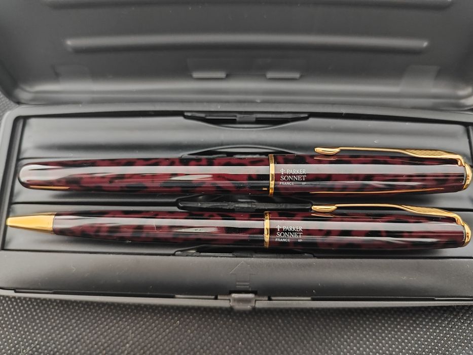 Caneta e esferográfica Parker sonnet castanha