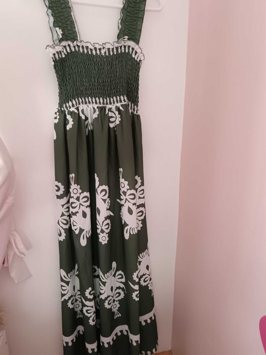 Vestido verde seco S a XL