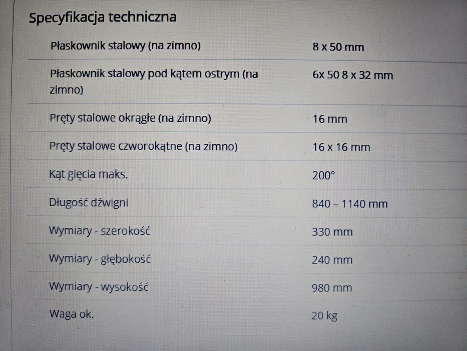 Gietarka ręczna do rur profili