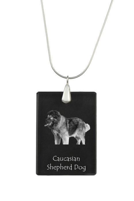 Owczarek kaukaski  naszyjnik kryształowy z psem Art-Dog