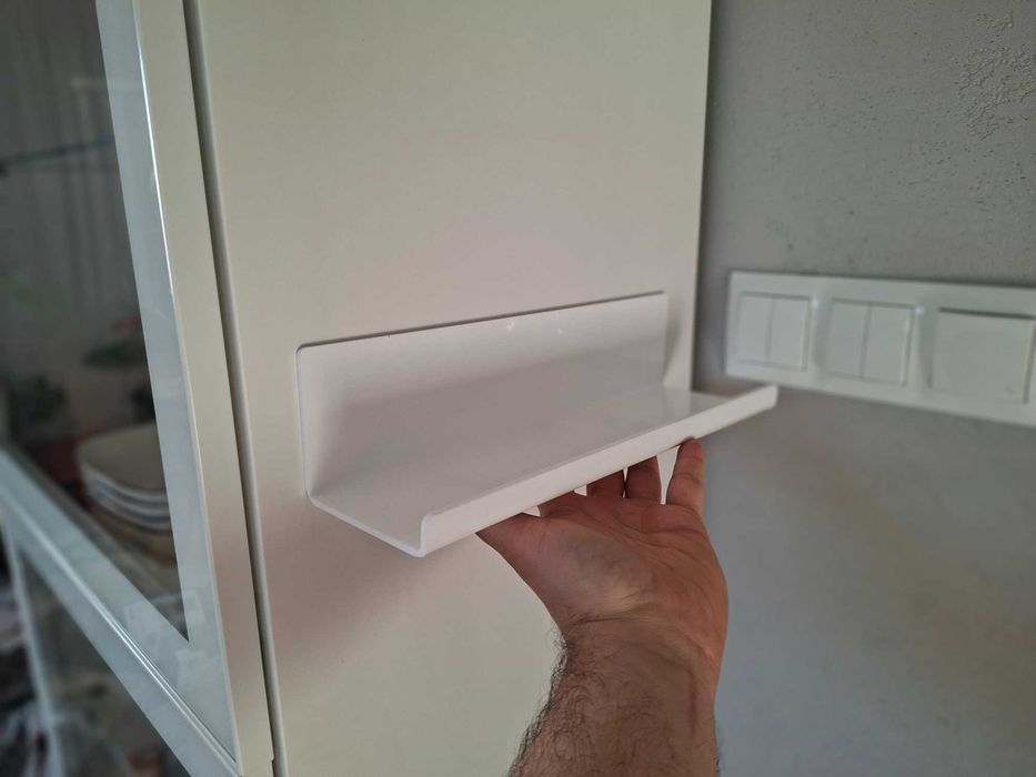 Półki ścienne akrylowe bez wiercenia zestaw 4 szt. LOFTPLUS 32 cm białe