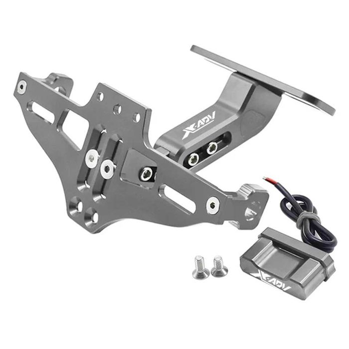 Suporte de Matrícula CNC Alumínio Honda XADV 350 750 com Luz LED