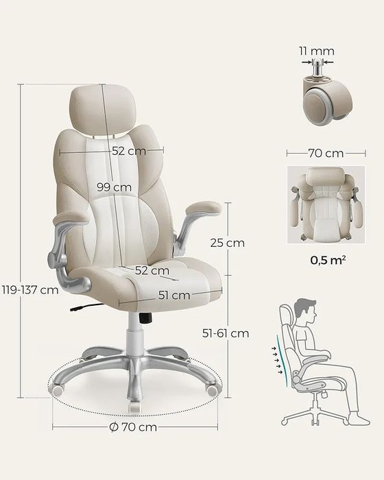 Fotel biurowy gamingowy ekoskóra obrotowy regulowany na prezent