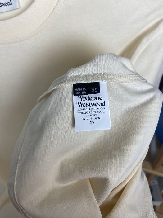 Футболка Vivienne Westwood | Бавовняна Бежева Футболка Вівьен Вествуд