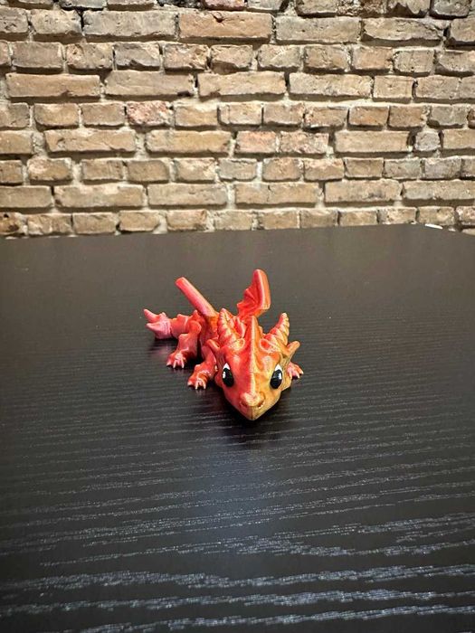 Uroczy smok 3D | Figurka fantasy | Rękodzieło