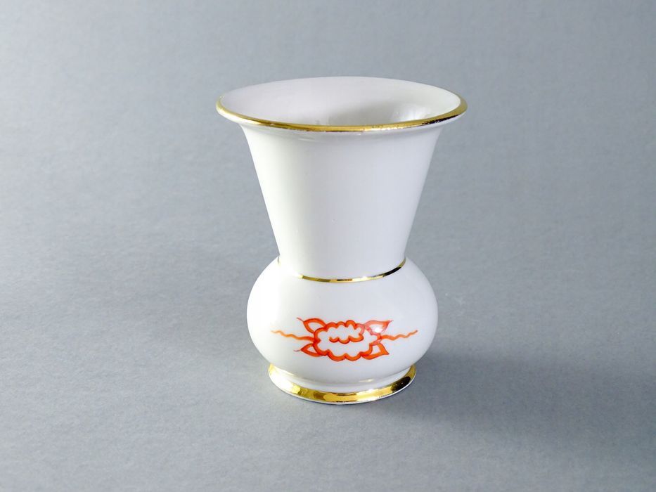 wazonik porcelanowy saksonia czerwony chiński smok