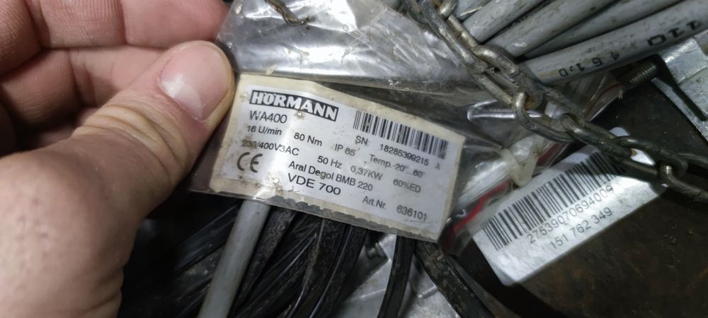 Napęd elektryczny silnik do bramy przemysłowej Hormann a445  WA400