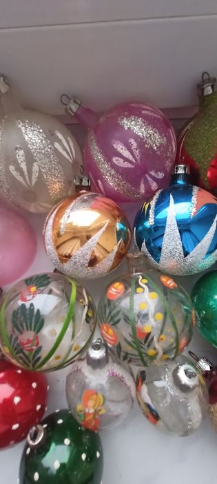 Bombki choinkowe PRL-zestaw 27 sztuk