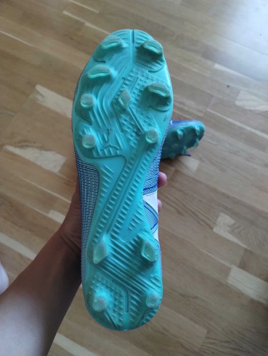 Korki Puma Future niebieskie 45 wkładka 29.5 cm