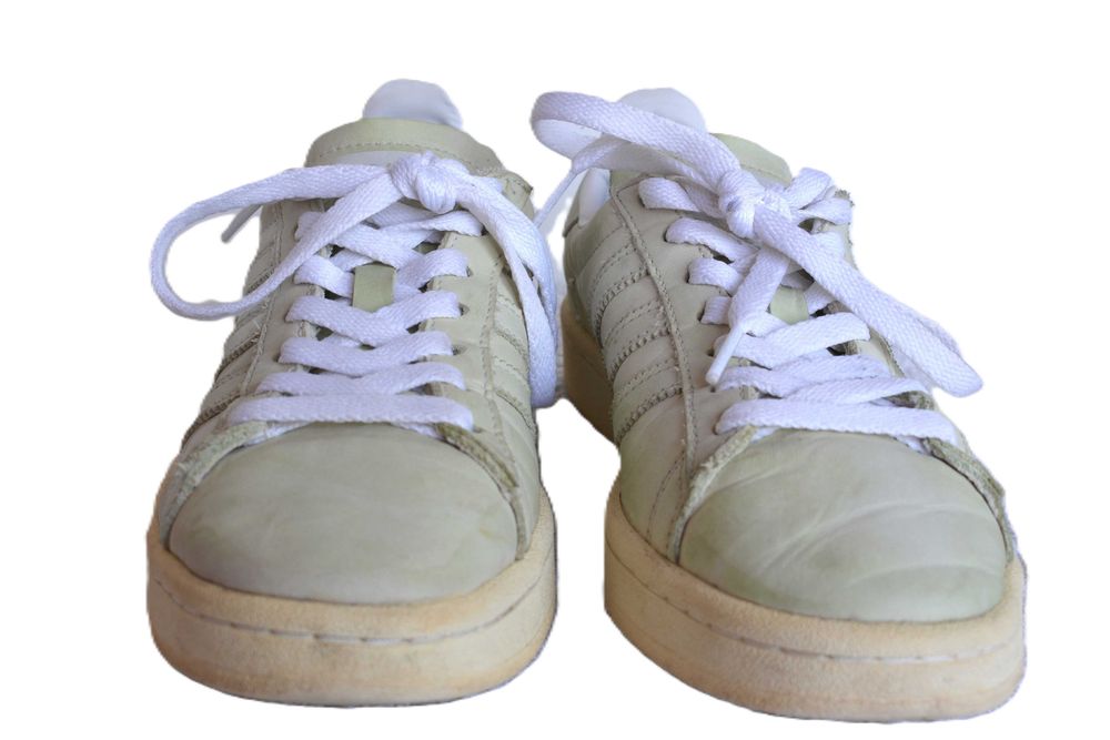 39 Adidas campus skórzane kolor jasno miętowy sneakrsy