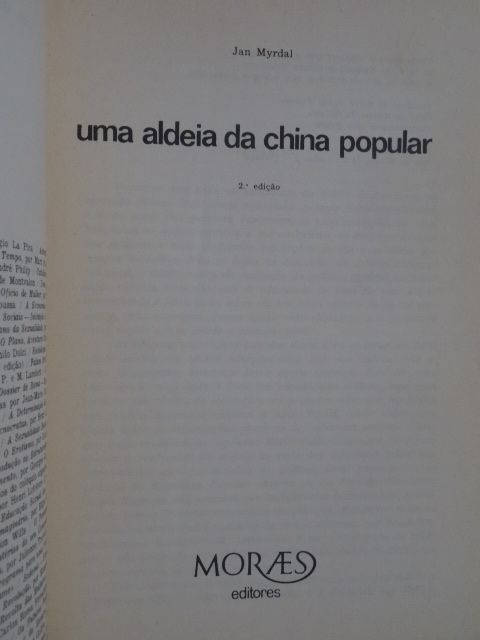 Uma Aldeia da China Popular de Jan Myrdal