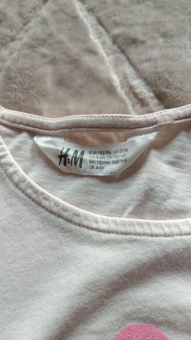 Koszulka bez rękawów dziewczęca H&M rozm.110/116
