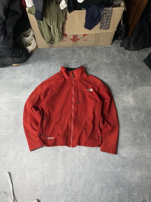 ( S-M ) Червоний чоловічий софтшел / куртка The North Face windstopper