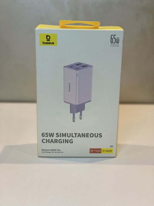 Зарядне Baseus GaN6 Pro 65W для ноутбука та  телефона 
800 грн.