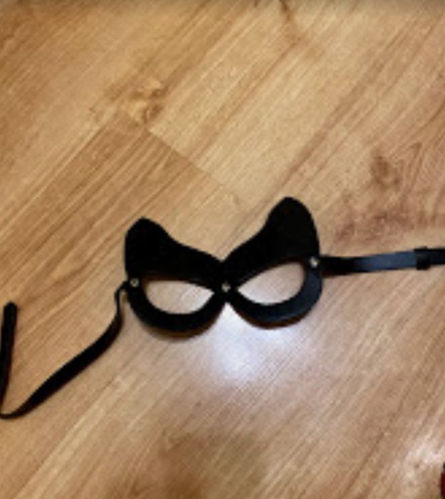 967/ Przebranie maska wenecka sylwester unisex haloween czarny kolor
