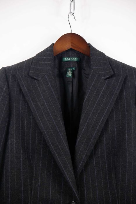 Marynarka Ralph Lauren w paski biurowa klasyczna casual wełniana