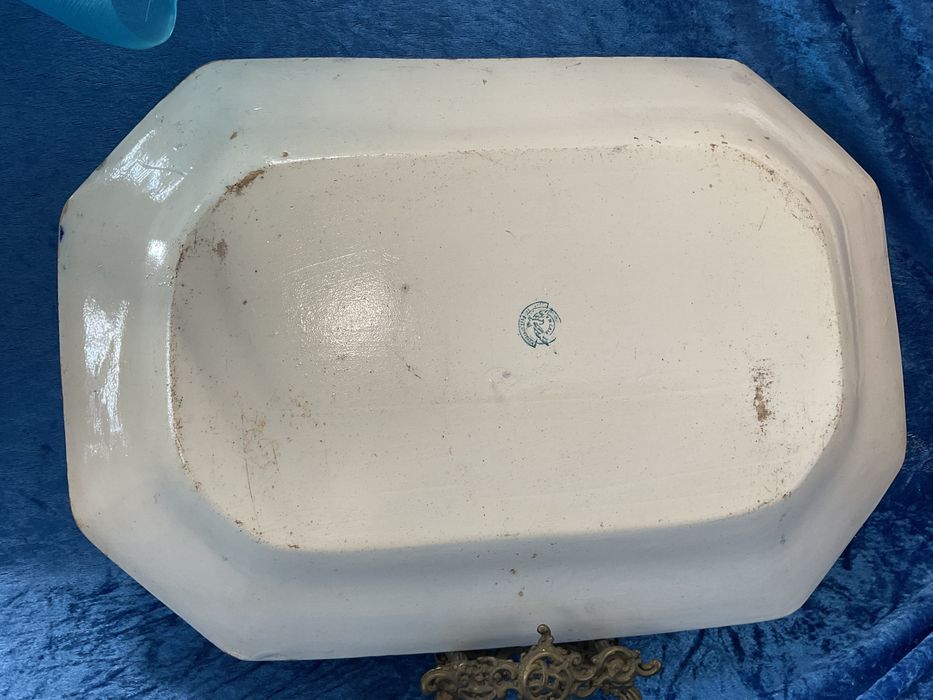 Travessa faiança sacavem azul 40x28 cm
