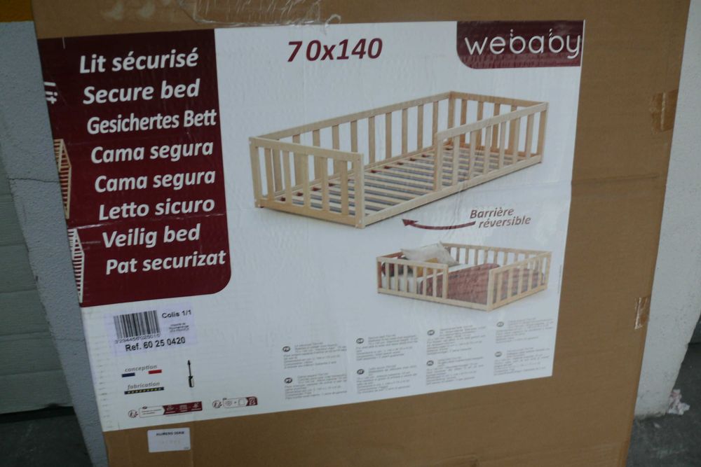 Cama de chão com barreiras