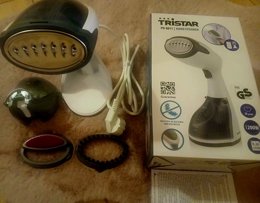 Ręczna parownica do ubrań mocny wyrzut pary dwie nakładki