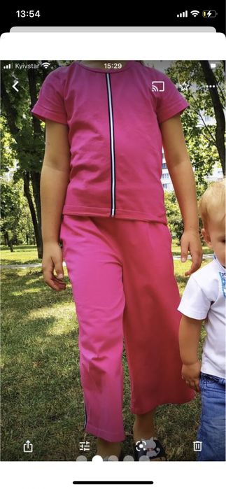 Костюм, комплект кюлоти футболка