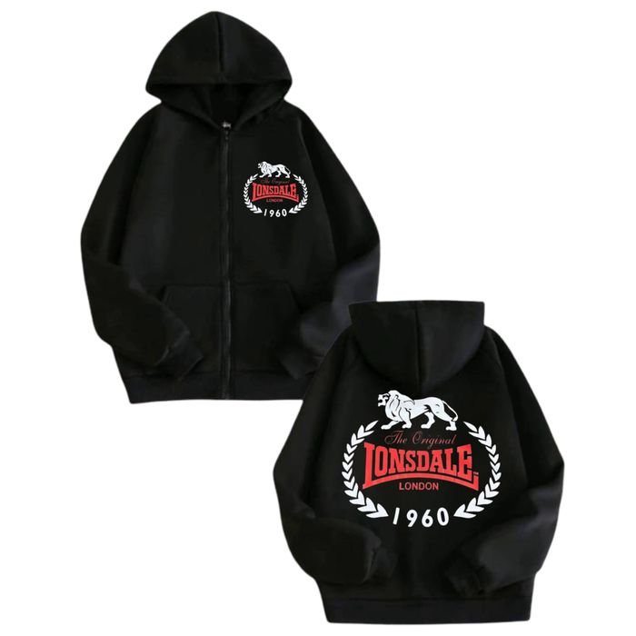 Зип худи Lonsdale London Fight casual Logo унисекс лонсдейл толстовка