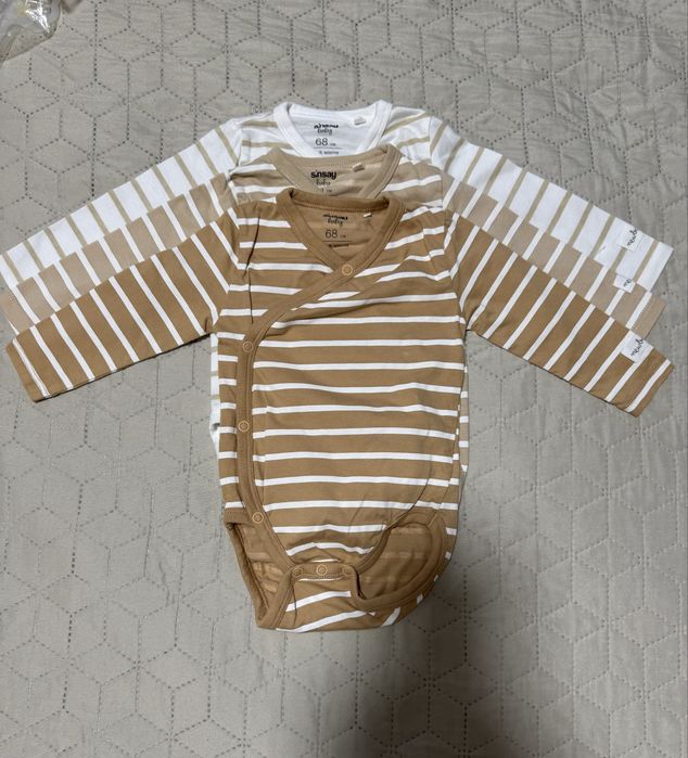 Боді Sinsay 68 см (3–6 міс), набір 3 шт — як нові