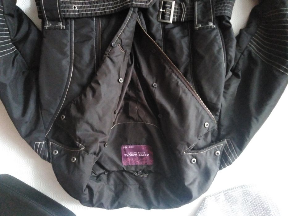 Ciemnobrązowa parka