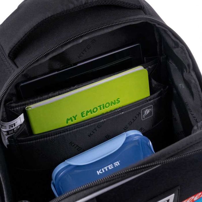 Рюкзак школьный каркасный Kite Education Hot Wheels HW21-555S (набор)