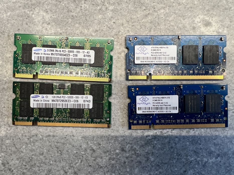 Pamięć RAM 1GB 512MB Samsung Nanya
