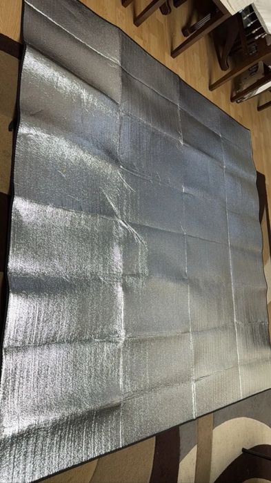 Килимок 2м.×2м. Міцна Алюмінієва Фольга та ЕРЕ тканина. НОВИЙ.