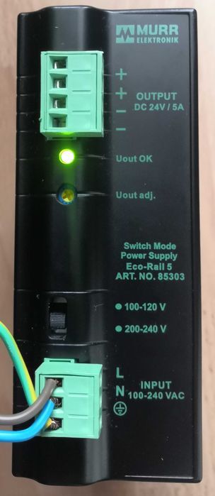 Fonte alimentação Nova Murr Eco-Rail 5A monofásica Art. No. 85303