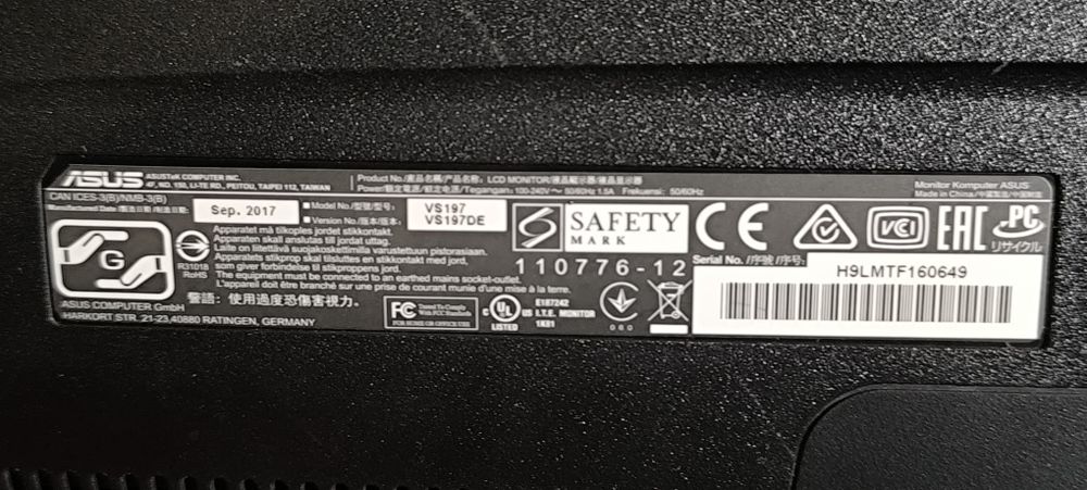 Monitor ASUS VS197DE – 18.5" LCD