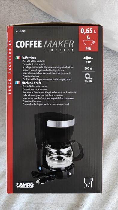 Samochodowy Ekspres do kawy TIR ciężarówki 24V 300W przelewowy 0,65 l