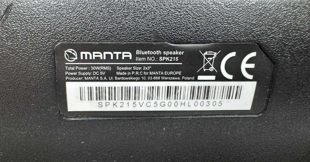 Głośnik bezprzewodowy Manta SPK215