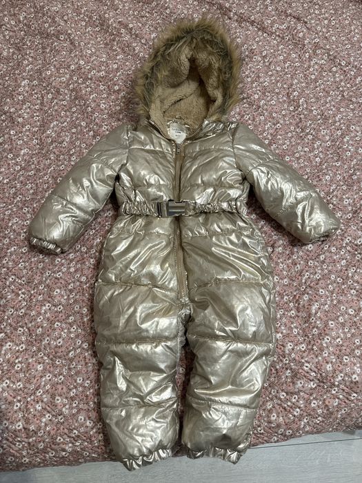 Kombinezon dziecięcy zimowy złoty