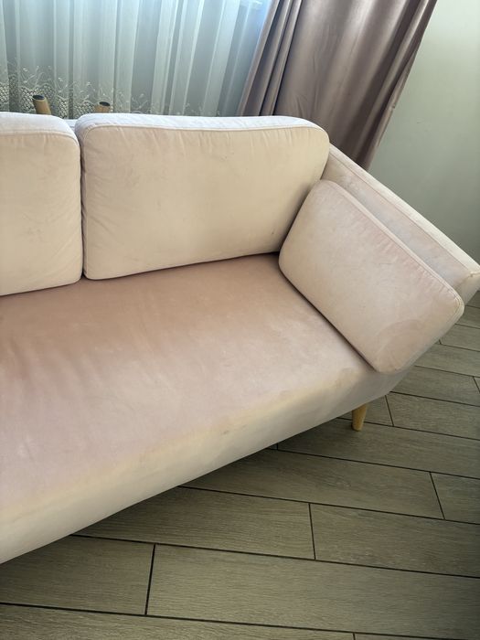 Sofa rozowa welur