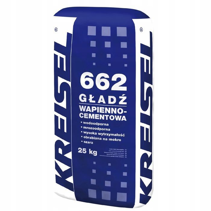 gładź wapienno cementowa tynkarska wodoodporna kreisel 662 25kg