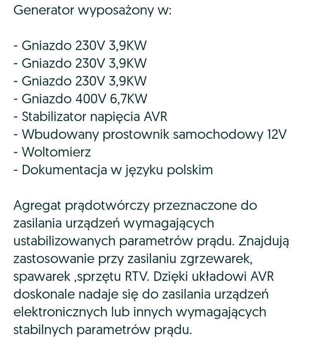 Agregat prądotwórczy