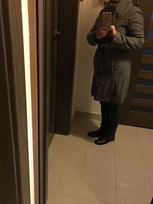 SISLEY Płaszcz szary