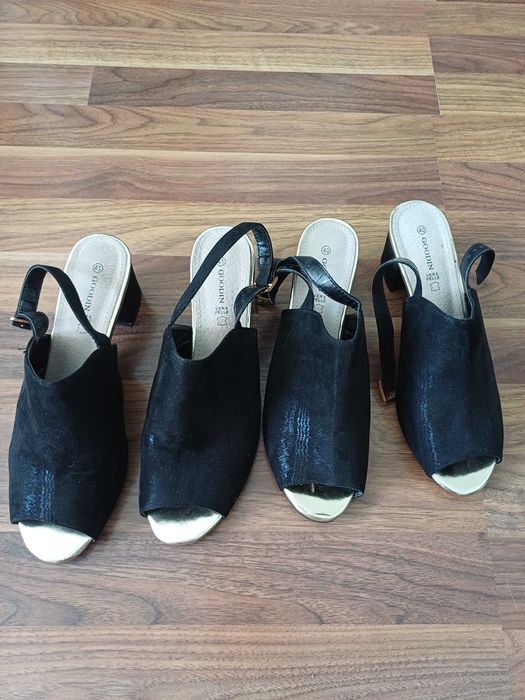 Eleganckie buty czarne sandały