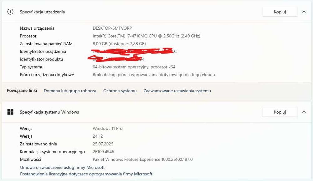 Lenovo ThinkPad W541 Intel Core i7-4710MQ SSD 480GB 8GB RAM
