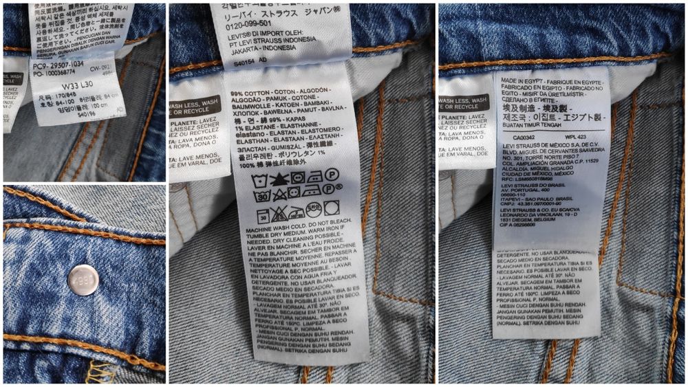 Levi's 502 джинси tapered fit оригінал W33 L30 блакитні